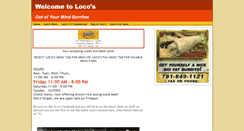 Desktop Screenshot of locosburrito.com